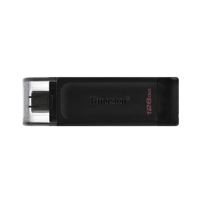 [P. NINJA] Pen Drive Kingston 128GB USB-C 3.2 Gen 1 DataTraveler 70, Preto - DT70/128GB
