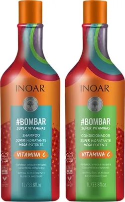 Inoar #Bombar - Kit Shampoo e Condicionador, Crescimento Capilar, 2x1L