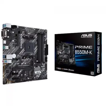 Placa Mãe ASUS Prime B550M-K, Chipset B550, AMD AM4, mATX, DDR4, 90MB14V0-M0EAY0