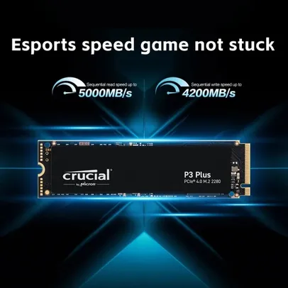 Crucial P3 Plus SSD NVMe M.2, 1TB, PCIe Gen4x4, 5000mb/s
