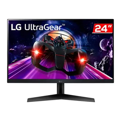 Monitor Gamer LG UltraGear, 24 Pol IPS, FHD, 1ms, 144Hz, FreeSync Premium, DP/HDMI, 24GN60R-B