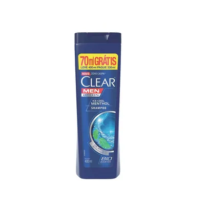 (REGIONAL) Shampoo Anticaspa Clear Men Ice Cool Menthol (Leve 400 ml Pague 330 ml)