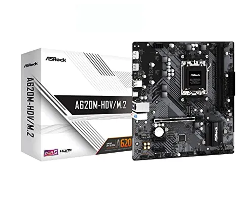 ASRock A620M-HDV/M.2 suporta processadores AMD Socket AM5 Ryzen série 7000