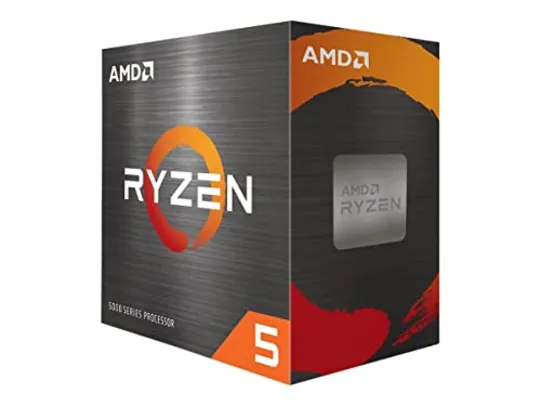 PROCESSADOR AMD RYZEN 5 5600 3.5GHz (TURBO 4.4GHz) 32MB CACHE AM4 100-100000927BOX, Cerâmica cinza