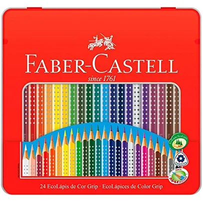 Lápis de Cor EcoLápis Colour Grip 24 Cores, Faber-Castell