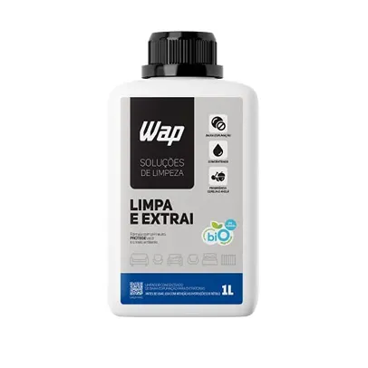 [REC] WAP Detergente Limpador Para Extratoras Limpa E Extrai 1L Com Fragrância E Sem Espuma Branco E Azul