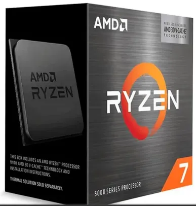 PROCESSADOR AMD RYZEN 7 5700X3D, 8-CORE, 16-THREADS, 3.0GHZ (4.1GHZ TURBO), CACHE 100MB, AM4, 100-100001503WOF