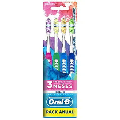 (Recorrência) Oral-B Escova Dental Indicator Color Collection - 4 Unidades