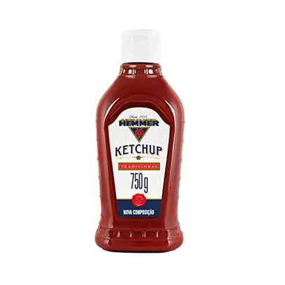 (R$12,12 Mais por Menos) Hemmer Ketchup Tradicional Squeeze 750G