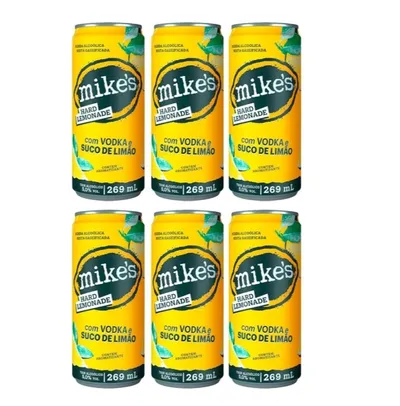 Bebida Mista Mike's Hard Lemonade Limão Lata 269ml - 6 Unidades