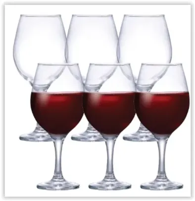 Conjunto de Taças para Vinho Tinto Ruvolo One Bordeaux 600 ml – 6 Peças