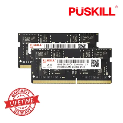 [ Taxa Inclusa ] Memória Ram Notebook DDR4 PUSKILL 32GB (2x16GB) 3200MHz