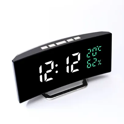 Despertador Digital, Modo Noturno LED, Temperatura, Data
