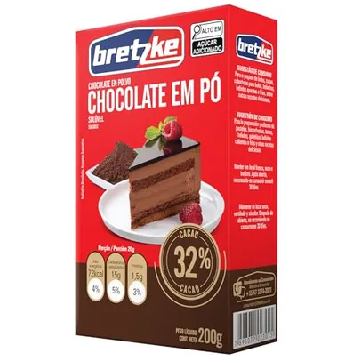 [Leve +Por- R$4.8] Bretzke Chocolate em Pó 32% 200g