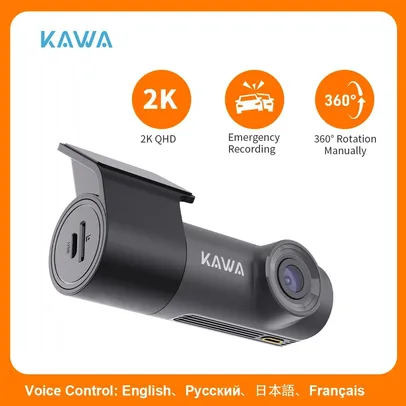 [Taxa Inclusa] KAWA Câmera Dash para Carro, DVR 2K Dash Cam, Gravador de Vídeo de Emergência,