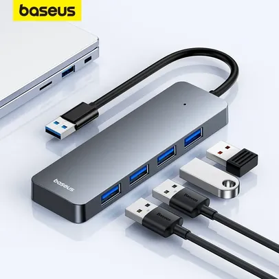 (Novo usuário/Taxa inclusa) Hub USB 3.0 com 4 portas Baseus