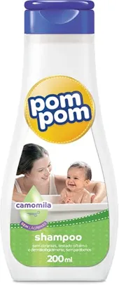[+Por- R$ 6.7] Pom Pom Shampoo Infantil Camomila, Verde, 200 ml