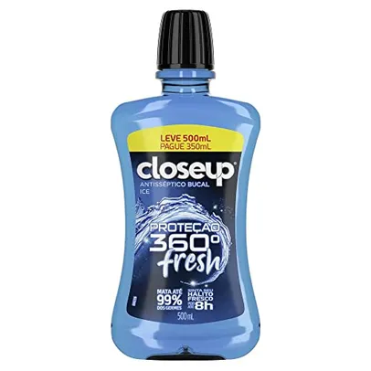 [Leve + Por - R$7,65] Close Up Enxaguante Bucal Antisséptico Ice Closeup Proteção 360° Fresh 500Ml