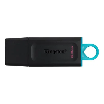 [P.NINJA] Pen Drive DataTraveler Exodia 64GB Kingston com Conexão USB 3.2, Preto/Azul - DTX/64GB
