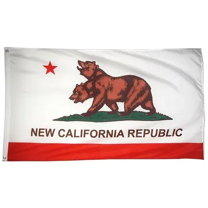 Bandeira NCR 90x150cm, 3x5ft, Nova Califórnia República