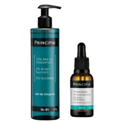 kit principia anti acne gel de limpeza+ serun mix 01 skincare