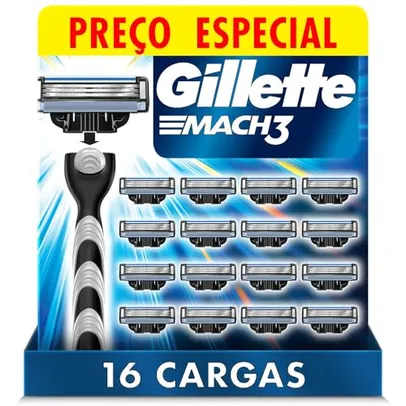 Gillette Mach3 - Refil Para Barbear, 16 Unidades