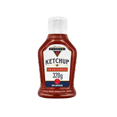 [REC/ + POR - R$4,44] Hemmer Ketchup Tradicional Bisnaga 320G