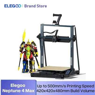 [DoBrasil] Impressora 3D com Klipper Elego Neptune 4 Max FDM 500 mm/s 420x420x480mm