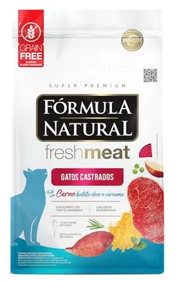 Ração Fórmula Natural Fresh Meat Sabor Carne para Gatos Adultos Castrados - 7kg