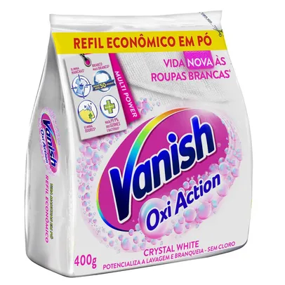 [REGIONAL] Tira Manchas em Pó Vanish Crystal White Oxi Action para roupas brancas Refil Econômico 400g
