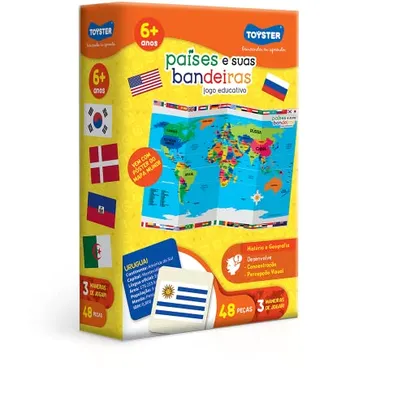 Países e suas Bandeiras - Jogo Educativo - Toyster Brinquedos