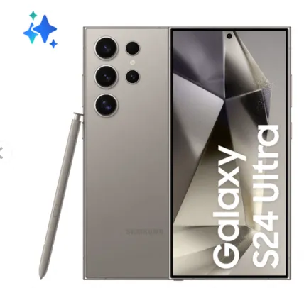 [VIP] Celular Samsung Galaxy S24 Ultra, 512GB, 12GB de RAM, Tela de 6.8", Galaxy AI Titânio Cinza