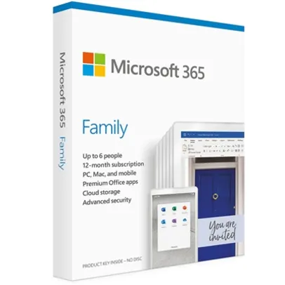 Licença Microsoft 365 Family - 6 usuários