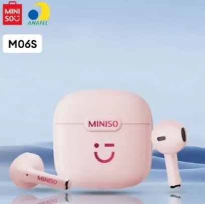 Fone de Ouvido Sem Fio MINISO M06 com Som HD, Bluetooth 5.3 e Redução de Ruído