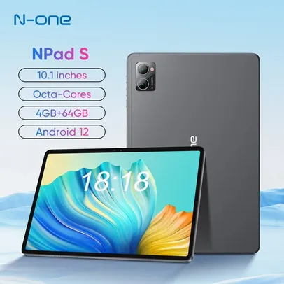 Tablet N-One Npad S 4GB / 64GB, Tela Ips 10,1", Cpu MTK8183 Octa Core, Bateria 6600mAh