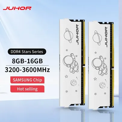 [Taxa inclusa/moedas] Memória Ram Juhor 32GB (16GBx2) DDR4, 3200MHz, Chip Samsung - Para Computador