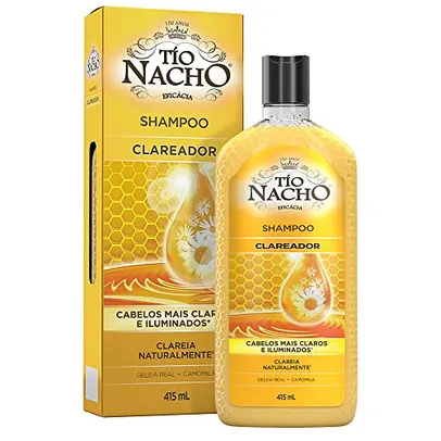 [PRIME] Tio Nacho - Shampoo Clareador Antiqueda para cebelos fracos e sem brilho, 415ml, Cabelos lindos e Brilhantes