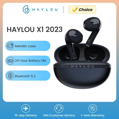 (Taxa Inclusa) Fone Bluetooth Haylou X1 2023 ,Bluetooth 5.3, Baixa Latência