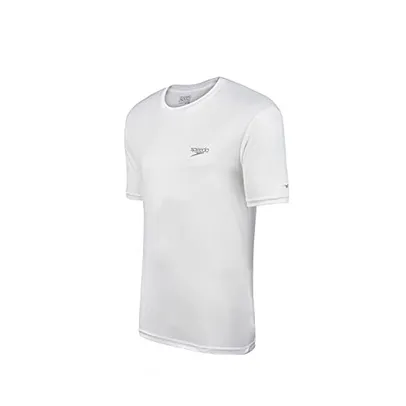 Speedo T-shirt Basic Interlock Uv50, Camiseta Manga Curta Feminino, Branco (White), M