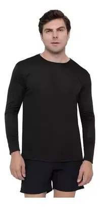Camiseta Térmica Masculina Segunda Pele Proteção Uv50 Dryfit - R$ 21,45