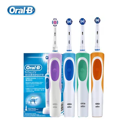 [Taxa Inclusa] Oral B escova de Dentes Elétrica Recarregável Vitalidade Higiene Oral Precia