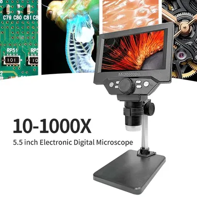 [Taxas inclusas/Moedas] Microscópio Eletrônico com Tela LCDDe 5,5"