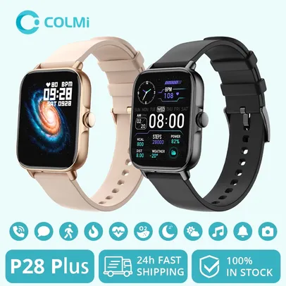 COLMI P28 Plus Smartwatch Relógio Inteligente Original IP67 Bluetooth À Prova D'água