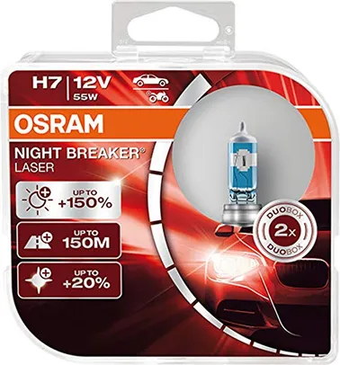(APP) Lâmpada H7 OSRAM Night Breaker Laser, Luz Branca/Amarela