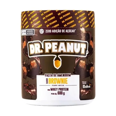 Dr Peanut Pasta De Amendoim Sabor Brownie Com Whey Protein 600G Dr. Peanut