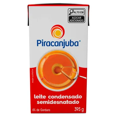 (Regional) Leite Condensado Semidesnatado Piracanjuba Caixa 395g