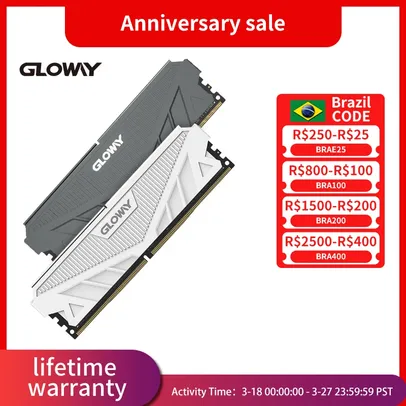 [IMPOSTO INCLUSO] Memória Ram Gloway 32GB (2x16GB) 3600mhz