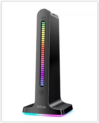 Suporte Para Headset RGB Fifine S3, Sound Light Sync, Black