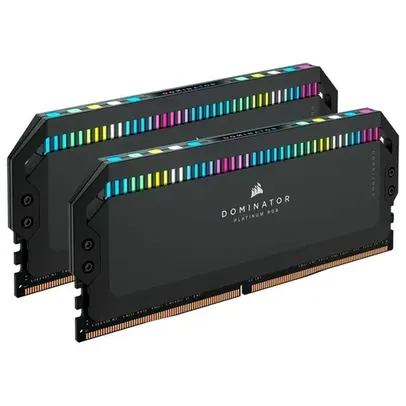 Memória RAM Corsair Dominator Platinum, RGB, DDR5, 64GB, 2x32GB, 6400mhz, Preto -cmt64gx5m2b6400c32