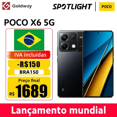 (Do Brasil) Smartphone Xiaomi POCO X6 5G 12/512GB Versão Global